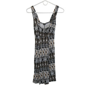 Lascana Venus Womens XS Sleeveless Dress Stretch Knit Black White Beige Neutral